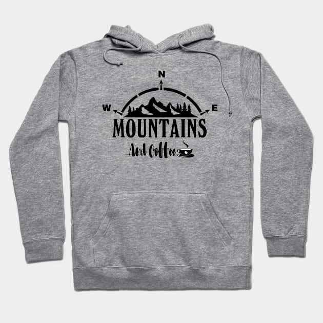 Mountains and Coffee Hoodie by abbyhikeshop